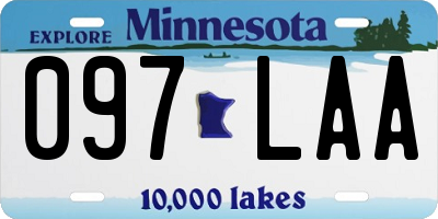 MN license plate 097LAA