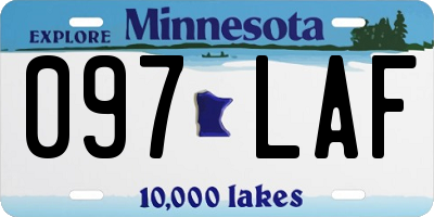 MN license plate 097LAF