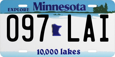 MN license plate 097LAI