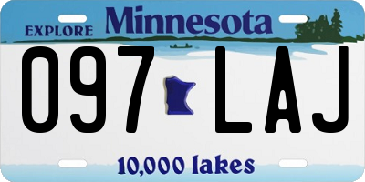 MN license plate 097LAJ