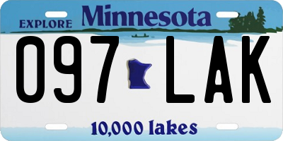 MN license plate 097LAK