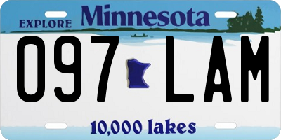 MN license plate 097LAM