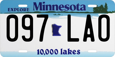 MN license plate 097LAO