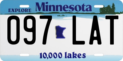 MN license plate 097LAT