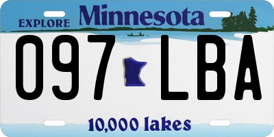 MN license plate 097LBA