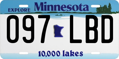MN license plate 097LBD