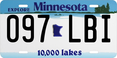 MN license plate 097LBI