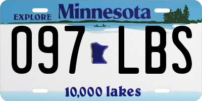MN license plate 097LBS