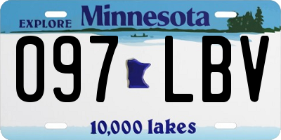 MN license plate 097LBV