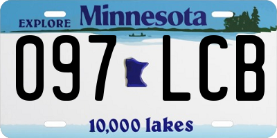 MN license plate 097LCB