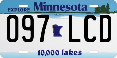 MN license plate 097LCD