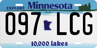 MN license plate 097LCG