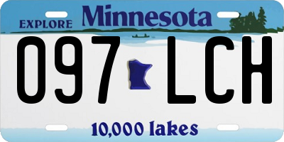MN license plate 097LCH