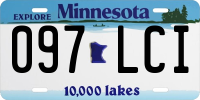 MN license plate 097LCI