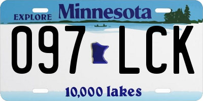 MN license plate 097LCK