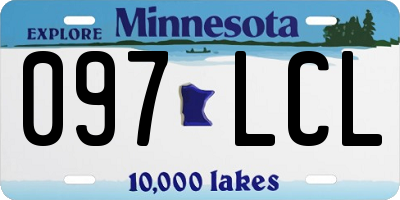 MN license plate 097LCL