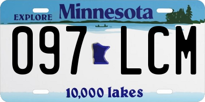 MN license plate 097LCM