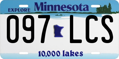 MN license plate 097LCS
