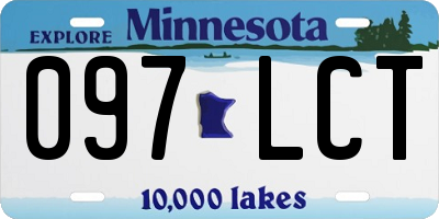 MN license plate 097LCT