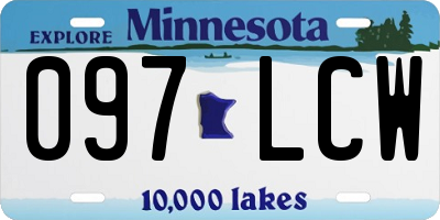 MN license plate 097LCW