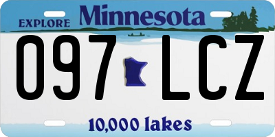 MN license plate 097LCZ