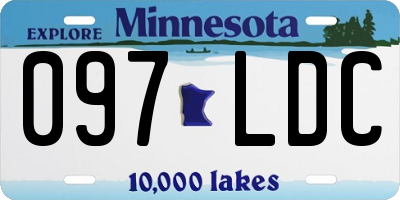 MN license plate 097LDC