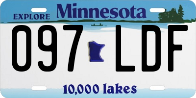 MN license plate 097LDF