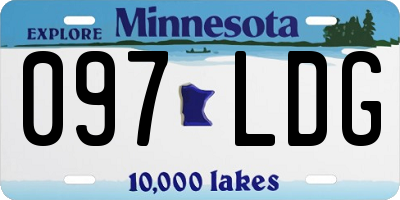 MN license plate 097LDG