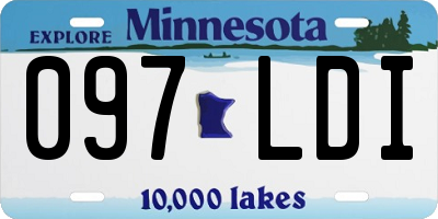 MN license plate 097LDI