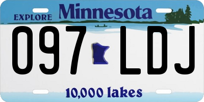 MN license plate 097LDJ