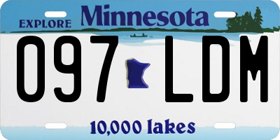 MN license plate 097LDM