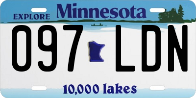 MN license plate 097LDN