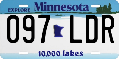 MN license plate 097LDR