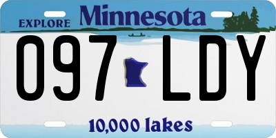 MN license plate 097LDY