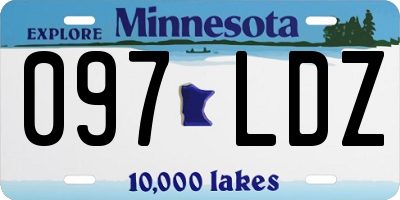 MN license plate 097LDZ