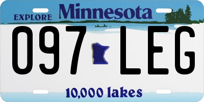 MN license plate 097LEG