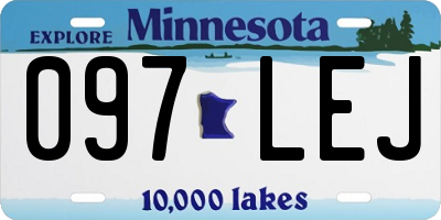 MN license plate 097LEJ