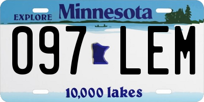 MN license plate 097LEM