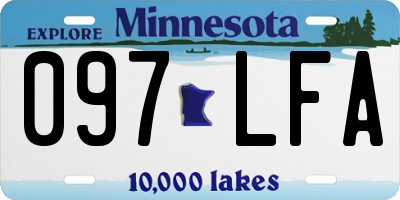 MN license plate 097LFA