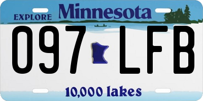 MN license plate 097LFB
