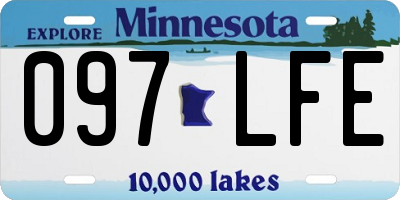 MN license plate 097LFE