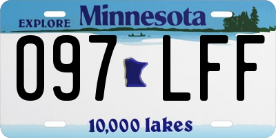 MN license plate 097LFF