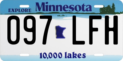 MN license plate 097LFH