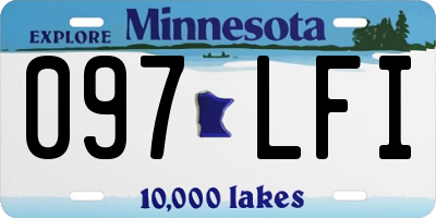 MN license plate 097LFI