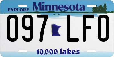 MN license plate 097LFO