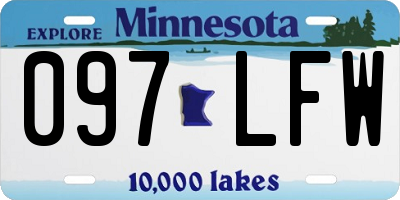 MN license plate 097LFW