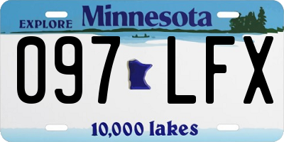 MN license plate 097LFX