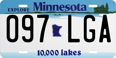 MN license plate 097LGA