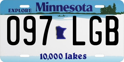 MN license plate 097LGB