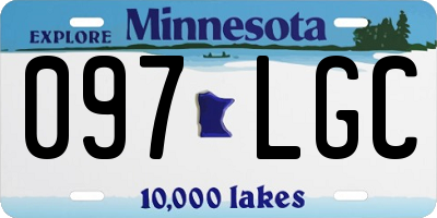 MN license plate 097LGC